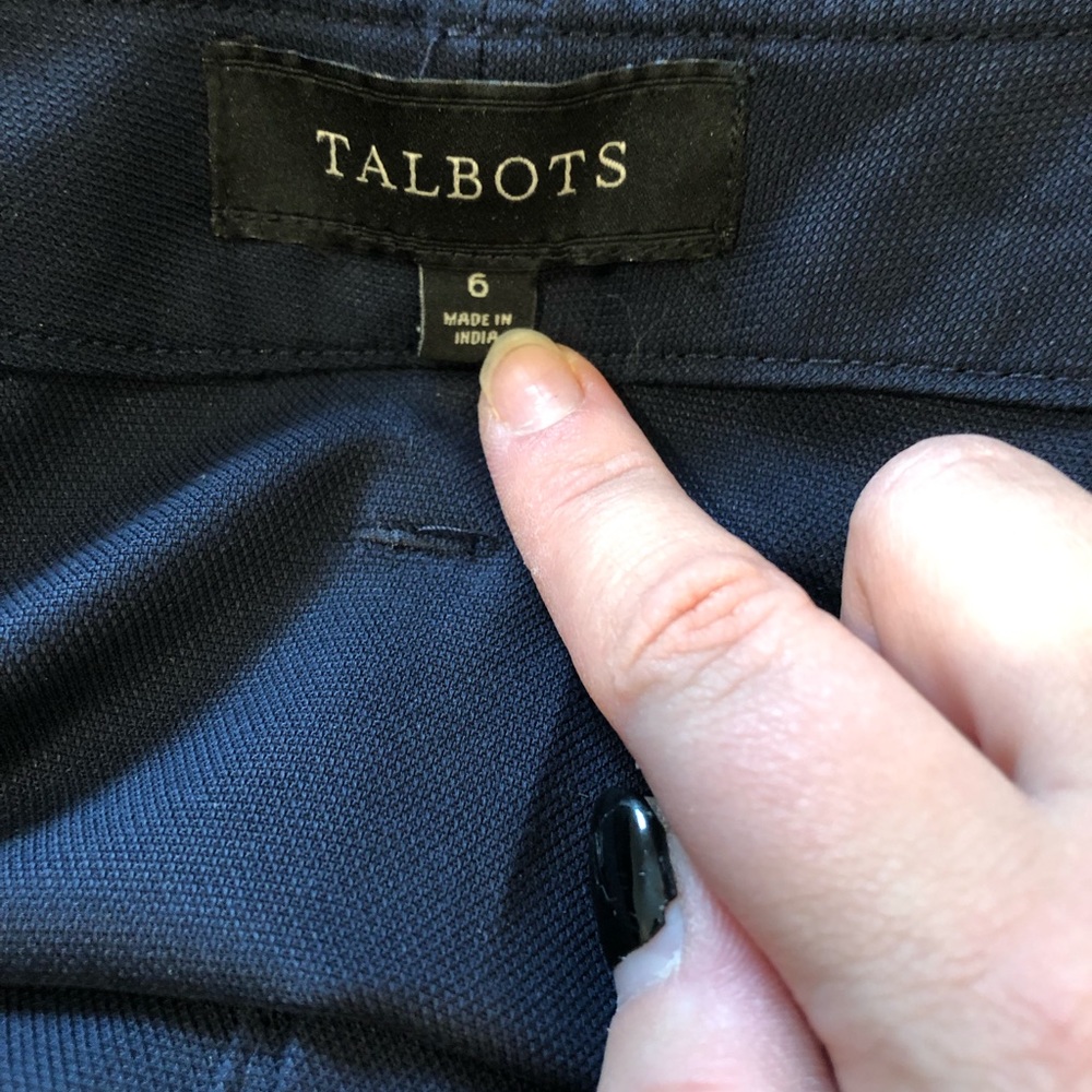 Talbots Poplin Button Front Full Midi Skirt Size 6 - image 5